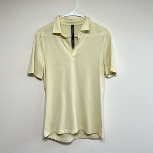 Lululemon Yellow Evolution Tech Short Sleeve Polo Small Men
